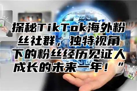 探秘TikTok海外粉丝社群，独特视角下的粉丝经历见证人成长的未来一年！”