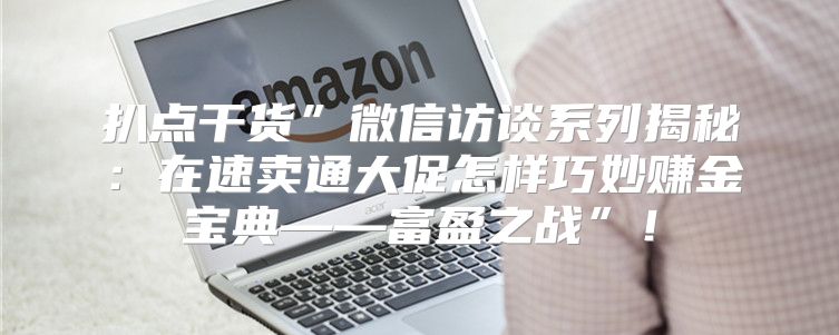 扒点干货”微信访谈系列揭秘：在速卖通大促怎样巧妙赚金宝典——富盈之战”！