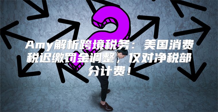 Amy解析跨境税务：美国消费税迟缴罚金调整，仅对净税部分计费！