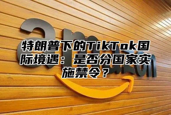 特朗普下的TikTok国际境遇：是否分国家实施禁令？