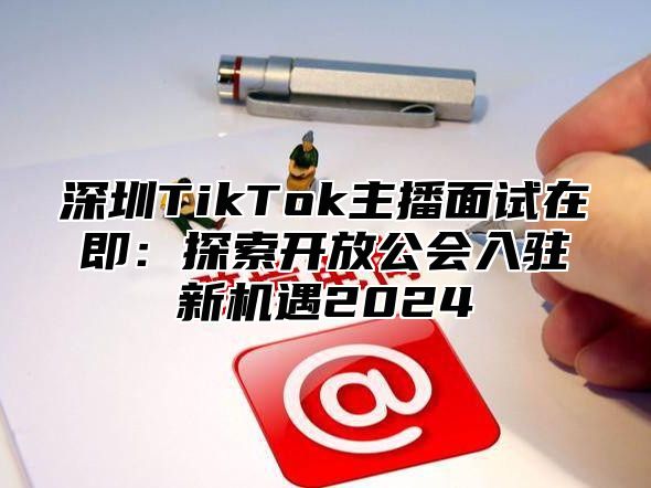 深圳TikTok主播面试在即：探索开放公会入驻新机遇2025