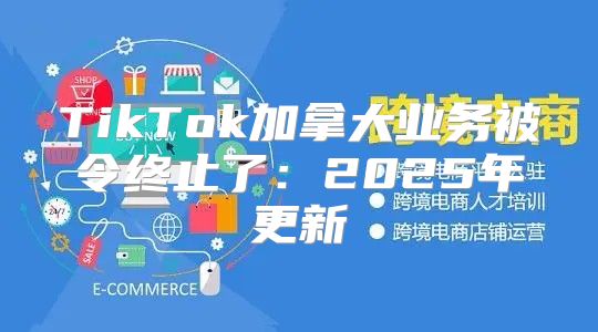 TikTok加拿大业务被令终止了：2025年更新