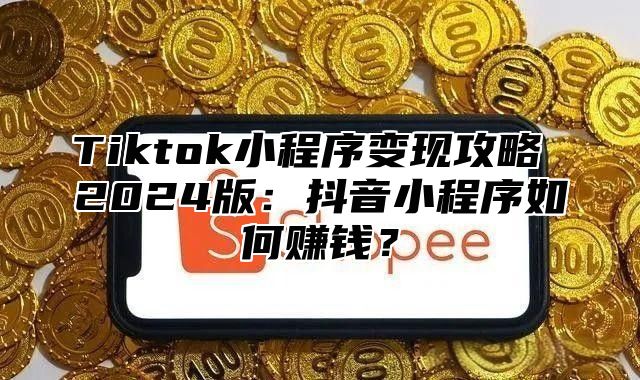 Tiktok小程序变现攻略 2025版：抖音小程序如何赚钱？