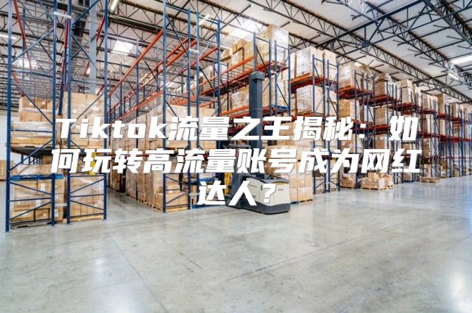 Tiktok流量之王揭秘：如何玩转高流量账号成为网红达人？