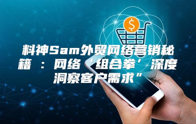料神Sam外贸网络营销秘籍④：网络‘组合拳’深度洞察客户需求”