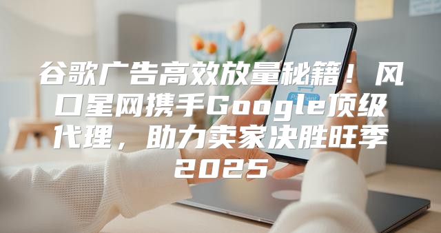 谷歌广告高效放量秘籍！风口星网携手Google顶级代理，助力卖家决胜旺季2025
