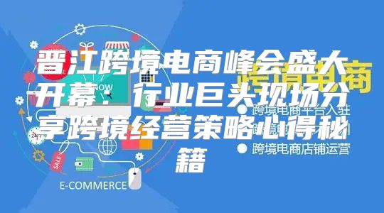 晋江跨境电商峰会盛大开幕：行业巨头现场分享跨境经营策略心得秘籍