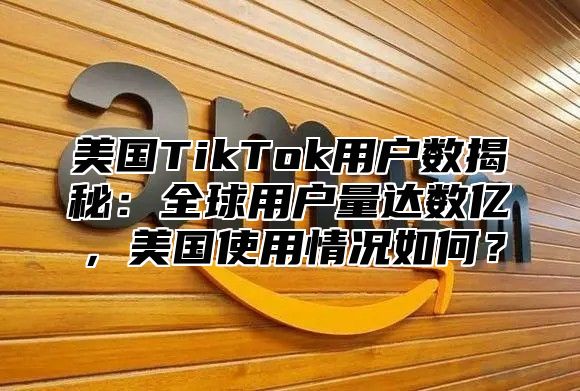 美国TikTok用户数揭秘：全球用户量达数亿，美国使用情况如何？