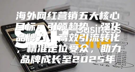 海外网红营销五大核心目标：引领趋势，强化品牌力，高效引流转化，精准定位受众，助力品牌成长至2025年