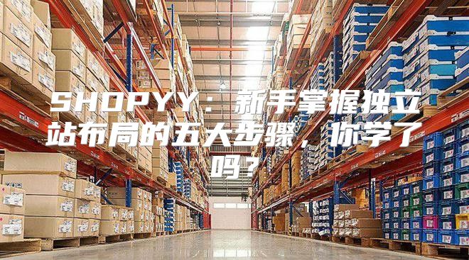 SHOPYY：新手掌握独立站布局的五大步骤，你学了吗？