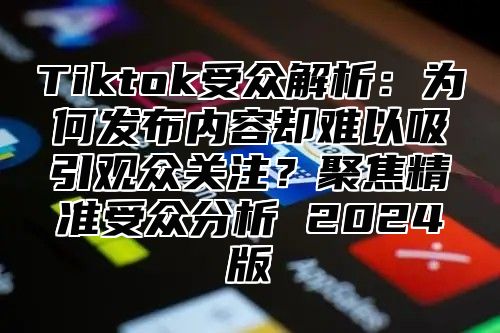 Tiktok受众解析：为何发布内容却难以吸引观众关注？聚焦精准受众分析 2025版