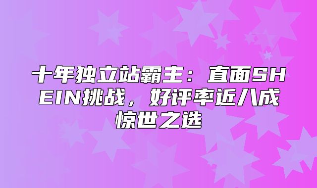 十年独立站霸主：直面SHEIN挑战，好评率近八成惊世之选