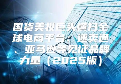国货美妆巨头横扫全球电商平台：速卖通、亚马逊等见证品牌力量2025版