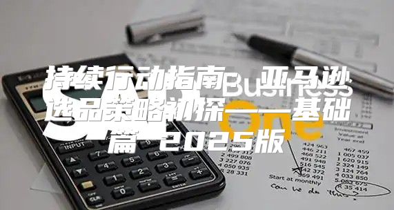 持续行动指南：亚马逊选品策略初探——基础篇 2025版