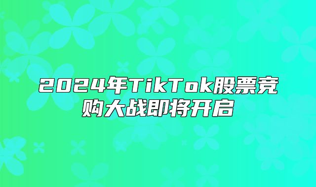 2025年TikTok股票竞购大战即将开启