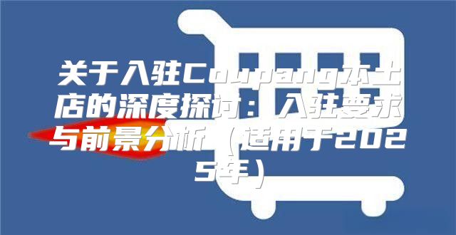 关于入驻Coupang本土店的深度探讨：入驻要求与前景分析适用于2025年