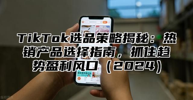 TikTok选品策略揭秘：热销产品选择指南，抓住趋势盈利风口2025