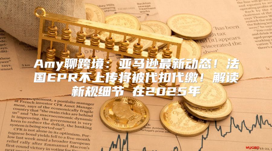 Amy聊跨境：亚马逊最新动态！法国EPR不上传将被代扣代缴！解读新规细节→在2025年