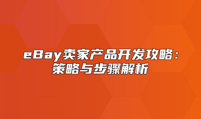 eBay卖家产品开发攻略：策略与步骤解析