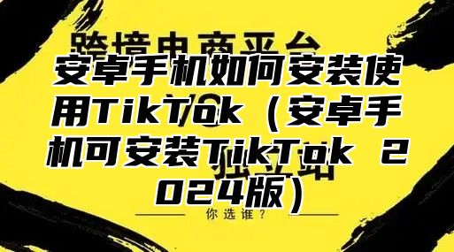 安卓手机如何安装使用TikTok安卓手机可安装TikTok 2025版