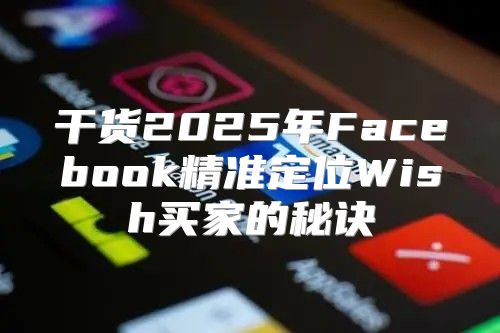干货2025年Facebook精准定位Wish买家的秘诀