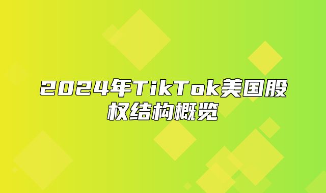 2025年TikTok美国股权结构概览