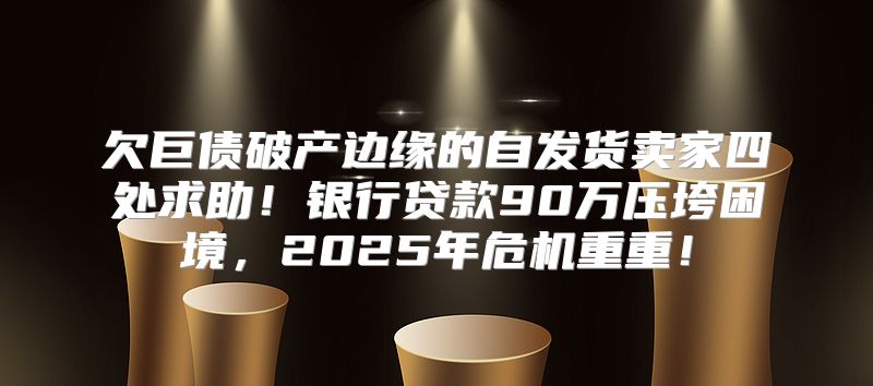 欠巨债破产边缘的自发货卖家四处求助！银行贷款90万压垮困境，2025年危机重重！