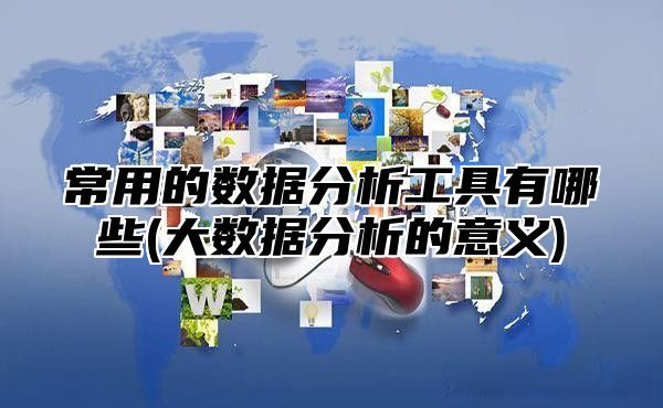 常用的数据分析工具有哪些(大数据分析的意义)