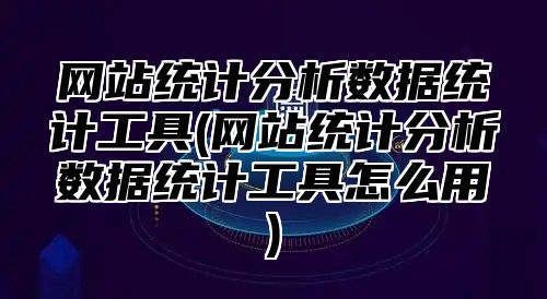 网站统计分析数据统计工具(网站统计分析数据统计工具怎么用)