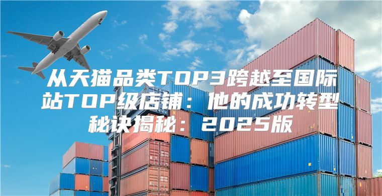 从天猫品类TOP3跨越至国际站TOP级店铺：他的成功转型秘诀揭秘：2025版