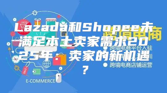 Lazada和Shopee未满足本土卖家需求2025年：卖家的新机遇？
