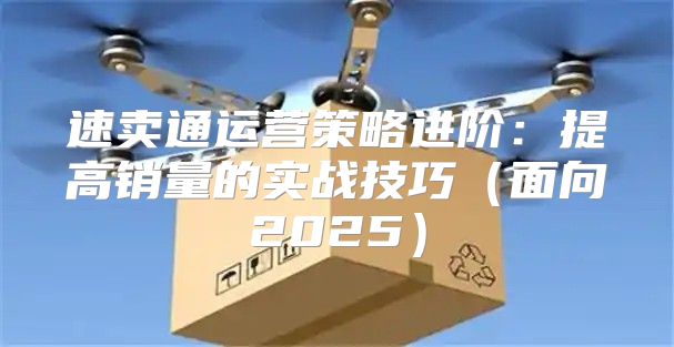 速卖通运营策略进阶：提高销量的实战技巧面向2025