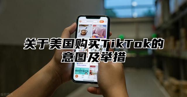 关于美国购买TikTok的意图及举措