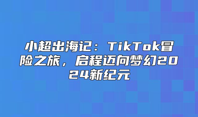 小超出海记：TikTok冒险之旅，启程迈向梦幻2025新纪元