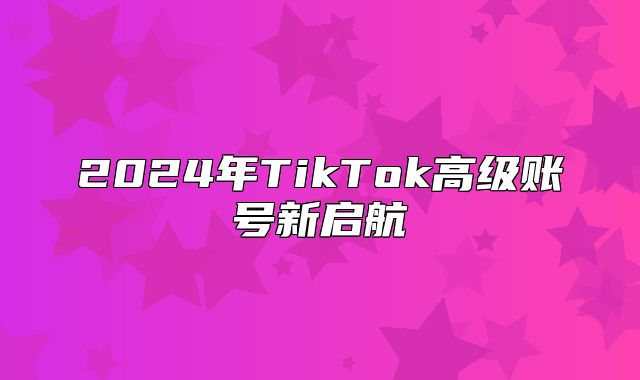 2025年TikTok高级账号新启航