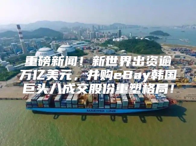 重磅新闻！新世界出资逾万亿美元，并购eBay韩国巨头八成交股份重塑格局！