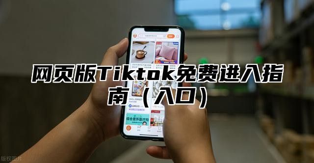 网页版Tiktok免费进入指南入口