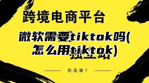 微软需要tiktok吗(怎么用tiktok)
