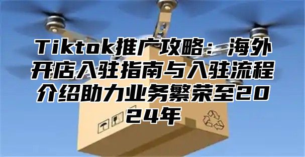 Tiktok推广攻略：海外开店入驻指南与入驻流程介绍助力业务繁荣至2025年