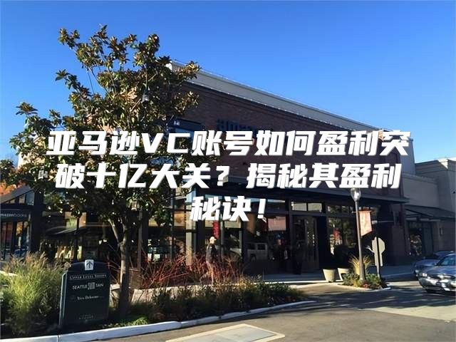 亚马逊VC账号如何盈利突破十亿大关？揭秘其盈利秘诀！
