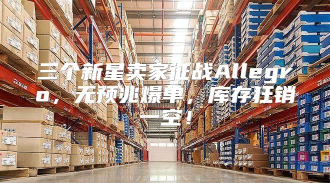 三个新星卖家征战Allegro，无预兆爆单，库存狂销一空！