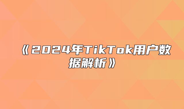 2025年TikTok用户数据解析