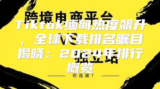 Tiktok缅甸热度飙升，全球下载排名瞩目揭晓：2025年排行概览