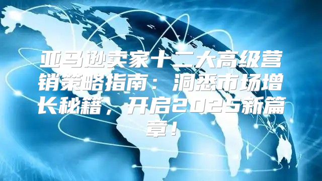 亚马逊卖家十二大高级营销策略指南：洞悉市场增长秘籍，开启2025新篇章！