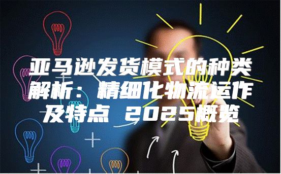 亚马逊发货模式的种类解析：精细化物流运作及特点 2025概览
