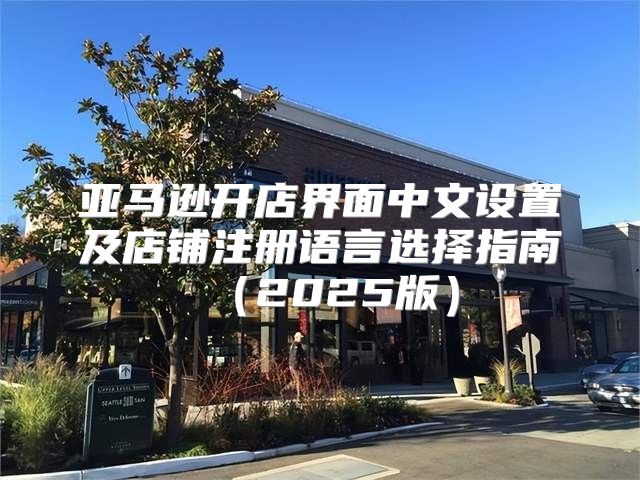 亚马逊开店界面中文设置及店铺注册语言选择指南2025版