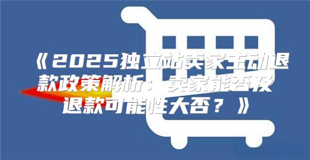 2025独立站卖家主动退款政策解析：卖家能否及退款可能性大否？