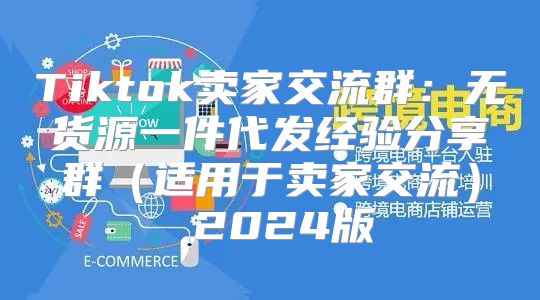 Tiktok卖家交流群：无货源一件代发经验分享群适用于卖家交流 2025版