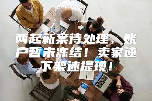 两起新案待处理，账户暂未冻结！卖家速下架速提现！