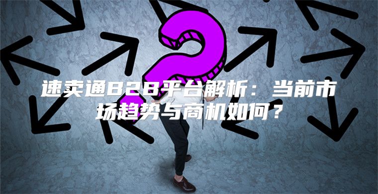 速卖通B2B平台解析：当前市场趋势与商机如何？